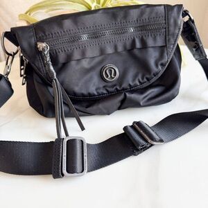 Lululemon Black Nylon "Dance Your Asana Off" Crossbody / Belt Bag